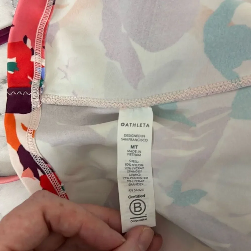 Athleta Daybreak Tropic Triangle Tankini Top M Tall